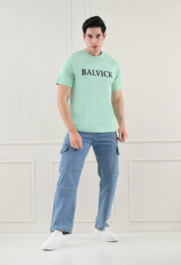 Balvick T-shirt of Aqua Blue colour