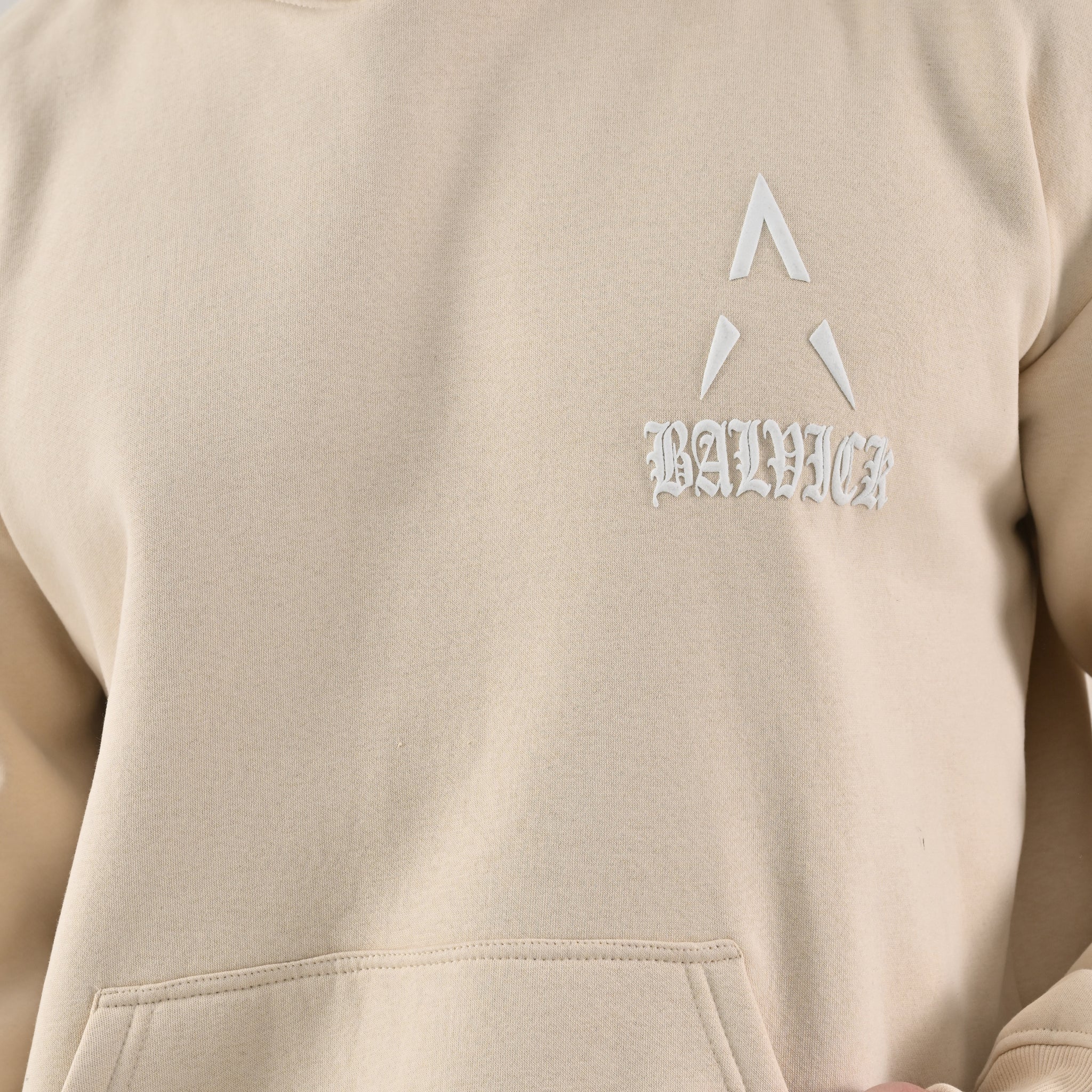 Balvick Oversized Hoodie of Beige colour